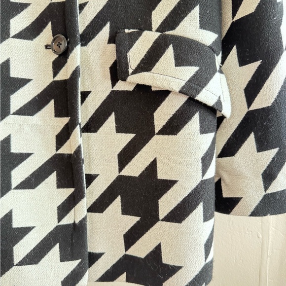 MANGO Houndstooth Buttoned cotton/wool coat - Picture 4 of 10